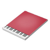 Piano-toetsenbord Fun Red 5.5x6-muziek Notitieblok (Linkerzijde)