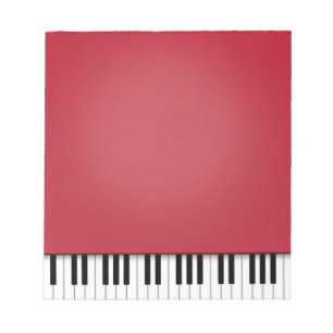 Piano-toetsenbord Fun Red 5.5x6-muziek Notitieblok