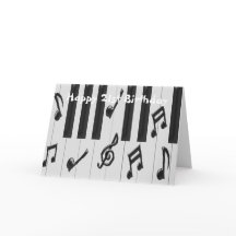 Piano toetsenbord gepersonaliseerd 21e verjaardag