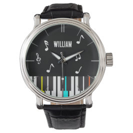 Piano Toetsenbord Gepersonaliseerde muzikant Horloge