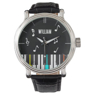 Piano Toetsenbord Gepersonaliseerde muzikant Horloge