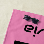 Piano Toetsenbord Gepersonaliseerde Muzikant roze Strandlaken (In situ)