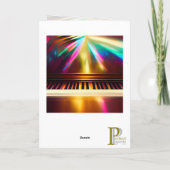 Piano, Toetsenbord Groet/Notitiekaart Kaart (Achterkant)