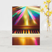 Piano, Toetsenbord Groet/Notitiekaart Kaart (Gele Bloem)