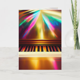 Piano, Toetsenbord Groetkaart/Notitiekaart Kaart