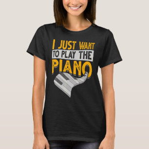 Piano Toetsenbord Klassieke Muziek Pianist Muzikan T-shirt