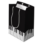 Piano-toetsenbord met cadeau medium cadeauzakje (Achterkant Gekanteld)