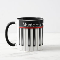 Piano toetsenbord met muziek citaat