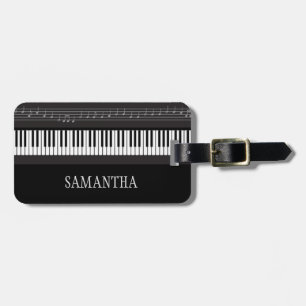 Piano-toetsenbord Musical Notes Bagagelabel