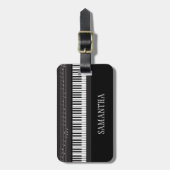 Piano-toetsenbord Musical Notes Bagagelabel (Voorkant verticaal)