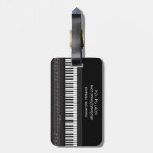 Piano-toetsenbord Musical Notes Bagagelabel (Achterkant verticaal)