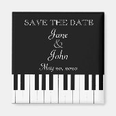 Piano Toetsenbord Muziek Bruiloft De datum opslaan Magneet (Voorkant)