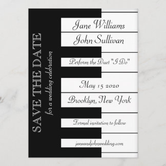 Piano Toetsenbord Muziek Bruiloft Opslaan De Datum Save The Date