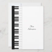 Piano Toetsenbord Muziek Bruiloft Opslaan De Datum Save The Date (Achterkant)