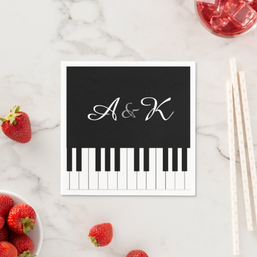 Piano Toetsenbord Muziek Bruiloft Set 50 Papieren Servetten (Insitu)