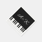 Piano Toetsenbord Muziek Bruiloft Set 50 Papieren Servetten (Hoek)