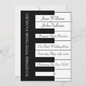 Piano Toetsenbord Muziek Bruiloft uitnodiging (Voorkant)