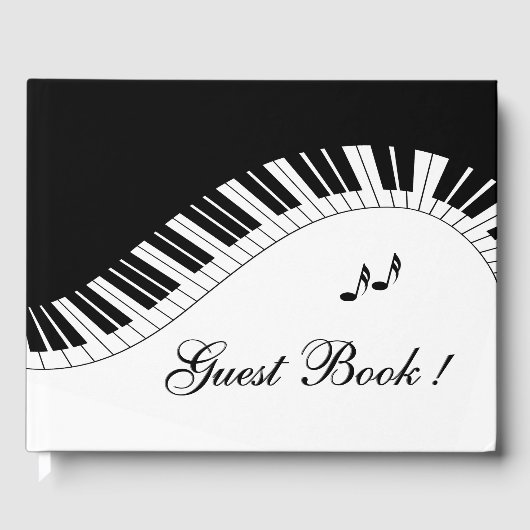 Piano Toetsenbord Muziek Guest Book Gastenboek (Voorkant)