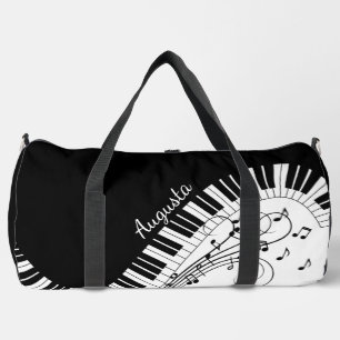 Piano Toetsenbord Muziek Ontwerp met Naam Plunjezak