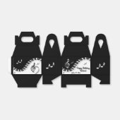 Piano Toetsenbord Muziek Ontwerp twee tekstgebiede Bedankdoosjes (Uitgevouwen)