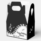 Piano Toetsenbord Muziek Ontwerp twee tekstgebiede Bedankdoosjes (Geopend)