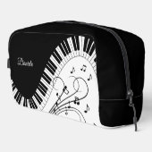 Piano Toetsenbord Muziek Ontwerp w / Naam Toilettasje (Rechterhoek)
