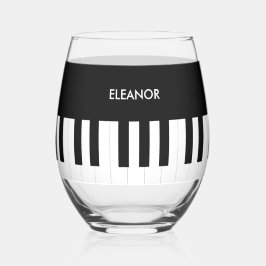 Piano Toetsenbord Muziekinstrument Muziek Wijnglas Zonder Voet