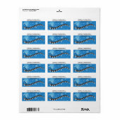 Piano Toetsenbord Muzieknoten adresetiketten Etiket (Full Sheet)