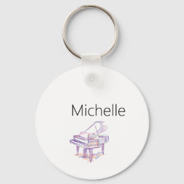 Piano Toetsenbord & Muzieknoten Sleutelhanger