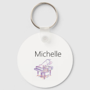 Piano Toetsenbord & Muzieknoten Sleutelhanger