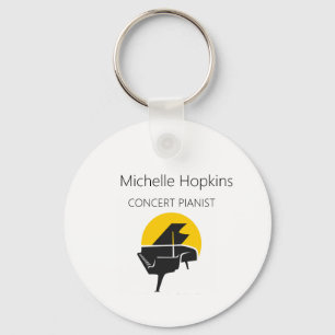Piano Toetsenbord & Muzieknoten Sleutelhanger