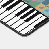 Piano Toetsenbord Muzikale Symbolen Patroon Monogr Bureaumat (Hoek)