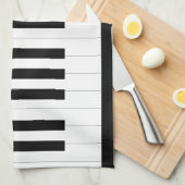 Piano Toetsenbord Muzikant Custom Monogrammed Theedoek (Quarter Fold)