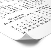 Piano Toetsenbord Ontwerp 2024 Muurkalender Poster (Hoek)