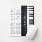 Piano Toetsenbord Ontwerp 2025 Kalender Mousepad Muismat (Met muis)