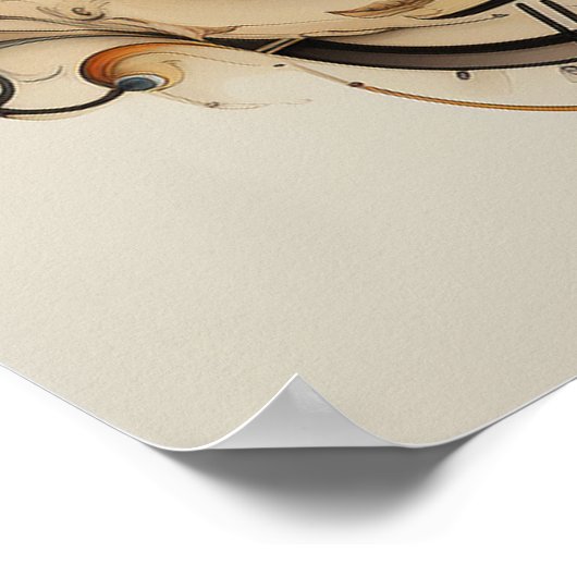 Piano Toetsenbord Orgelpijpen Kleurrijke Abstract Poster (Hoek)