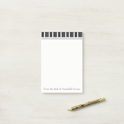 Piano-toetsenbord personaliseren post-it® notes (Op bureau)