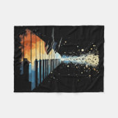 Piano Toetsenbord Pianist Fleece Deken (Voorkant (Horizontaal))