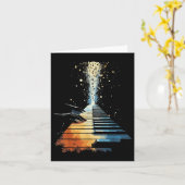Piano Toetsenbord Pianist Kaart (Gele Bloem)