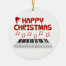 Piano Toetsenbord Pianist Muzikant Kerst Ornament