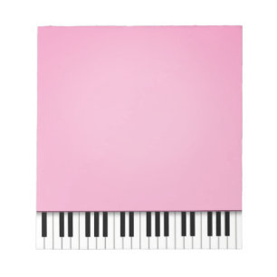 Piano-toetsenbord roze 5,5x6-muziek notitieblok