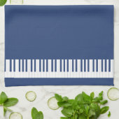 Piano Toetsenbord Sleutels Muziekinstrument Monogr Theedoek (Gevouwen)