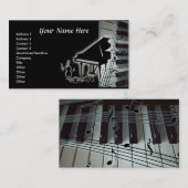 Piano Toetsenbord Viool & Trompet Visitekaartje (Voorkant / Achterkant)