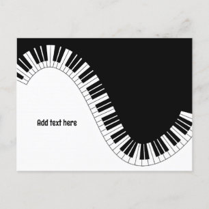 Piano Toetsenbord Waves SJABLOON Briefkaart