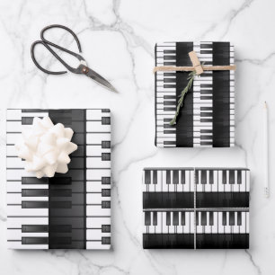 Piano Toetsenbord Wrapping Papier Flat Sheet Set Inpakpapier Vel