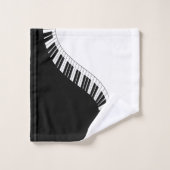 Piano-toetsenbord - Zwart en wit muziekontwerp Bad Handdoek (Wasdoekje)