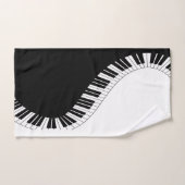 Piano-toetsenbord - Zwart en wit muziekontwerp Bad Handdoek (Handdoek)