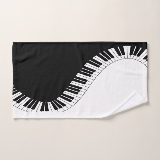 Piano-toetsenbord - Zwart en wit muziekontwerp Bad Handdoek (Handdoek)