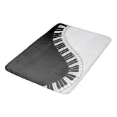 Piano-toetsenbord - Zwart en wit muziekontwerp Badmat (Gekanteld)