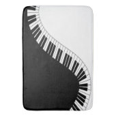 Piano-toetsenbord - Zwart en wit muziekontwerp Badmat (Voorkant Verticaal)